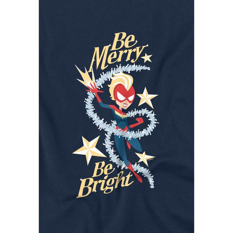 Captain Marvel Be Merry Be Bright T-Shirt  
