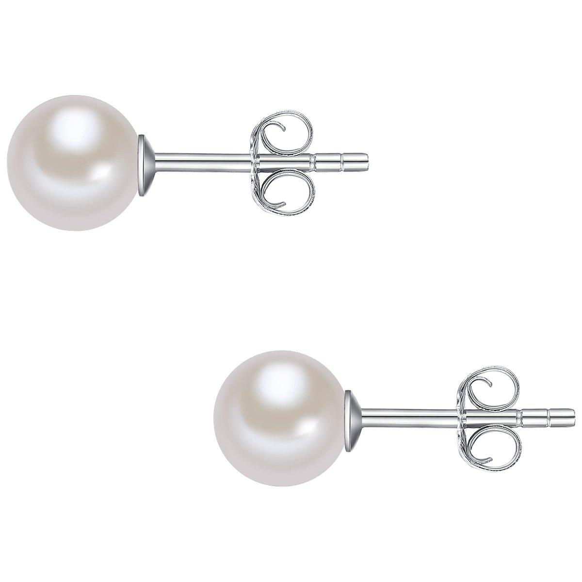 Valero Pearls  Femme Puce d'oreille en perle 