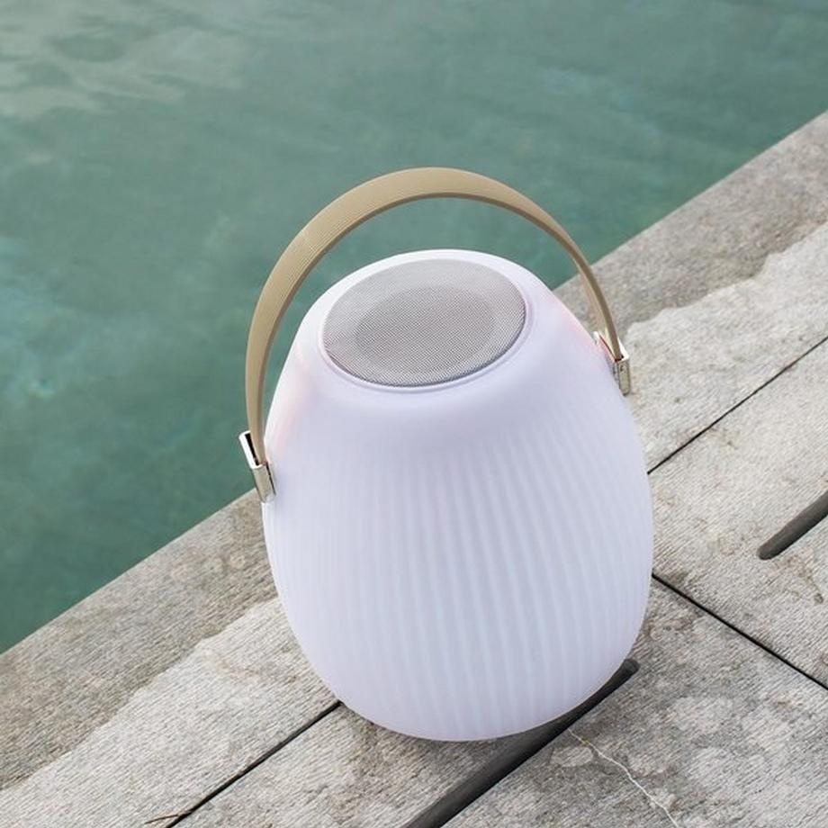 Lumisky  Mini baladeuse musicale bluetooth sans fil LED blanc/multicolore dimmable MINI MAY PLAY H23cm avec télécommande 