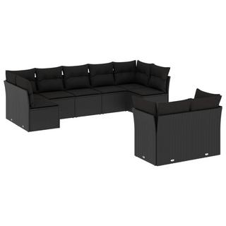 VidaXL set divano da giardino Polirattan  