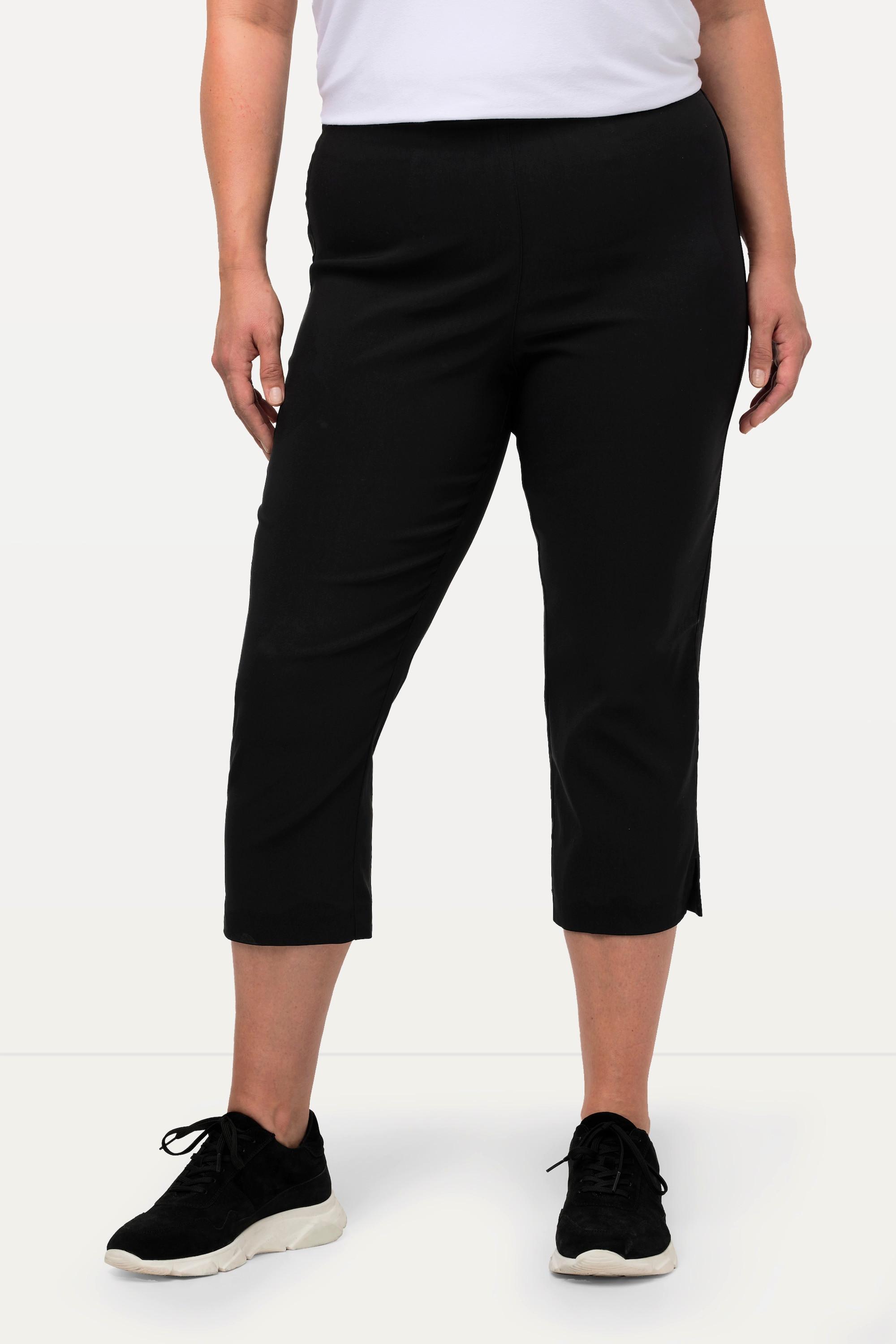 Ulla Popken  Pantalon en bengaline stretch, longueur 3/4 et taille élastique 