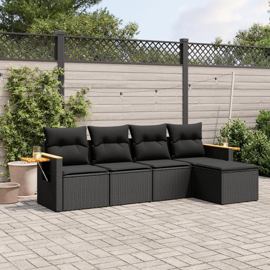 VidaXL Ensemble de canapés de jardin rotin synthétique  
