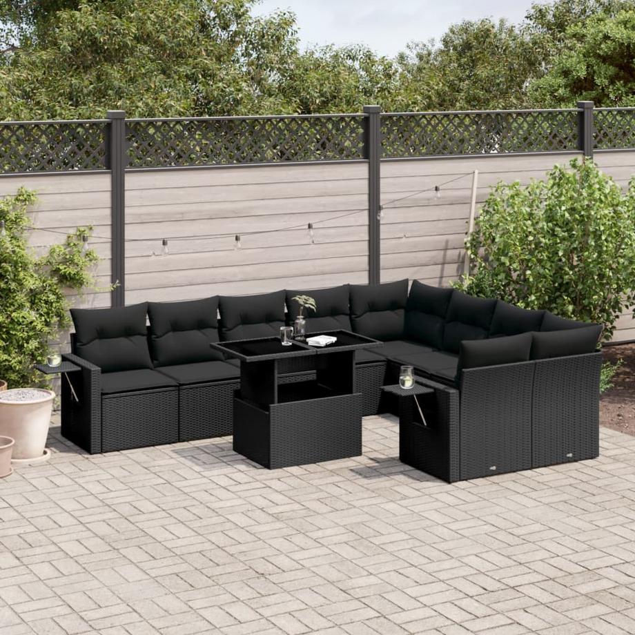 VidaXL set divano da giardino Polirattan  