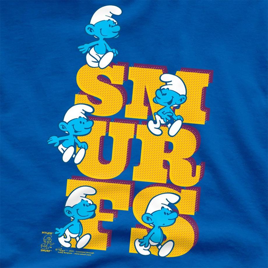 Puffi T-Shirt Stampa Grafica Smurfs  