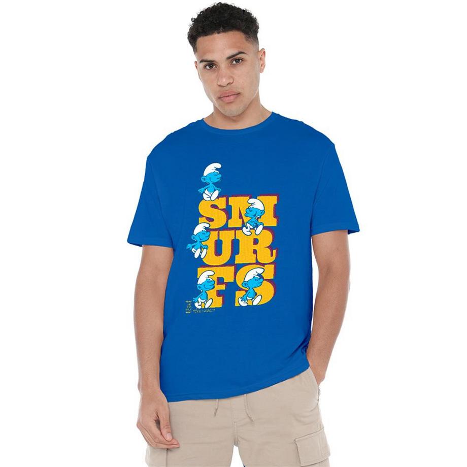Puffi T-Shirt Stampa Grafica Smurfs  