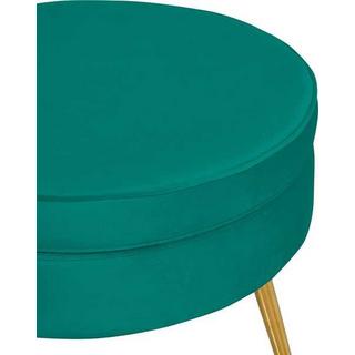 mutoni Pouf en velours, vert  