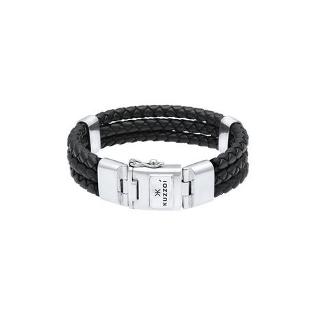 Kuzzoi  Armband  Leder Geflochten Kastenverschluss 