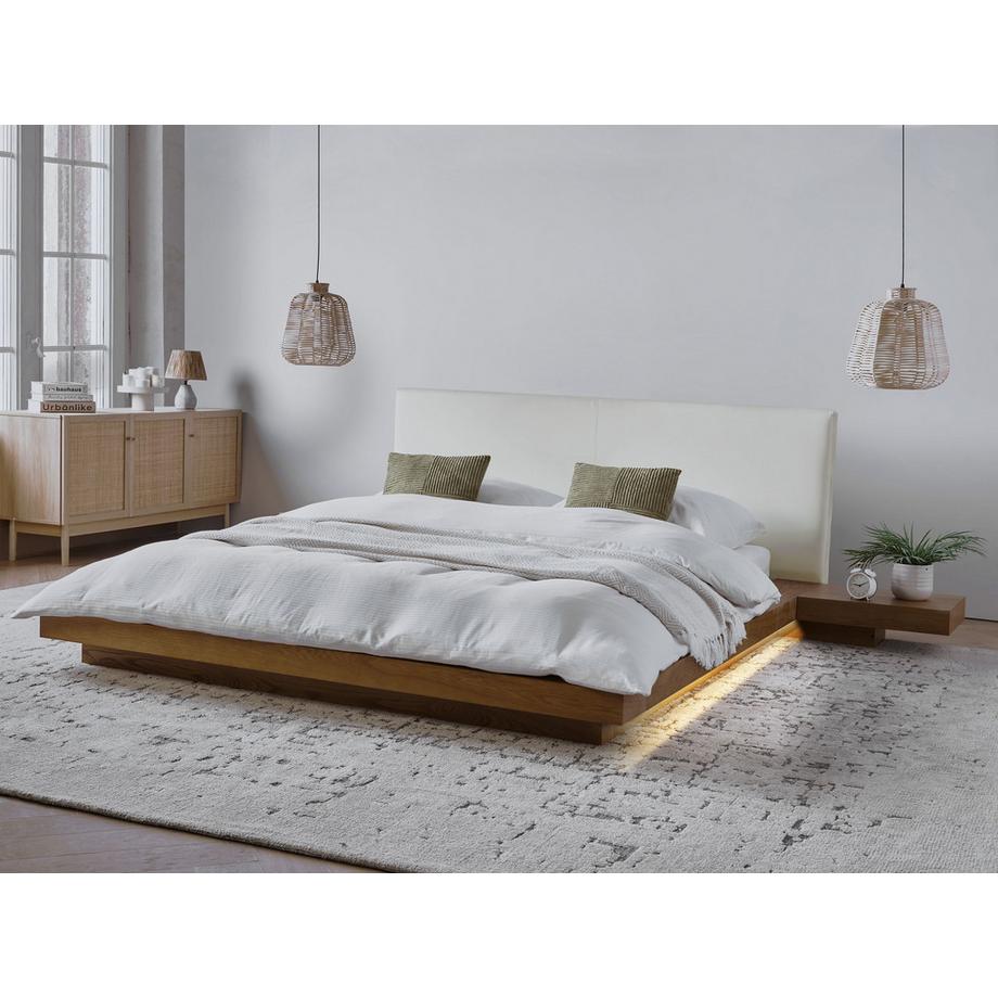Beliani Bett mit LED aus MDF-Platte  ZEN  