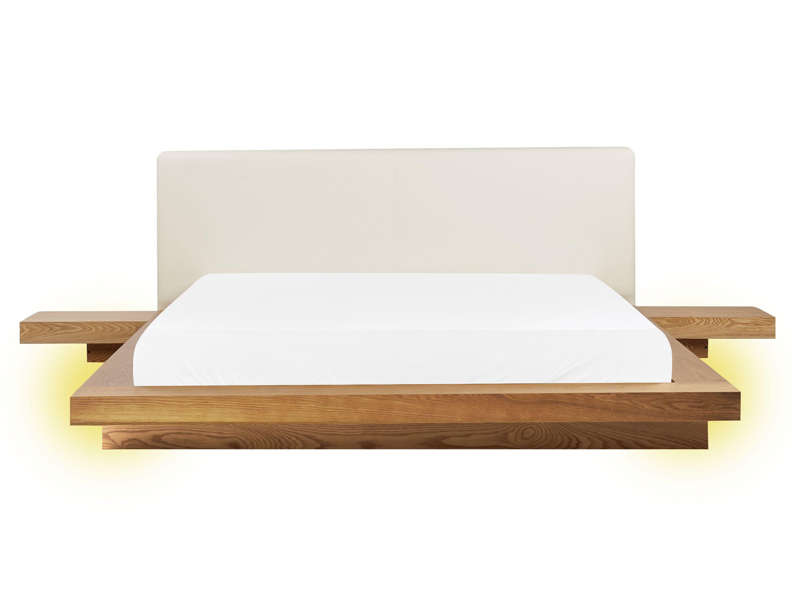 Beliani Lit avec LED en MDF Scandinave ZEN  