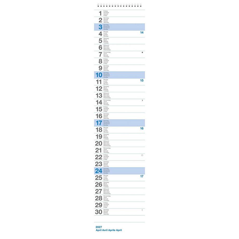 Biella Monatskalender Longus  