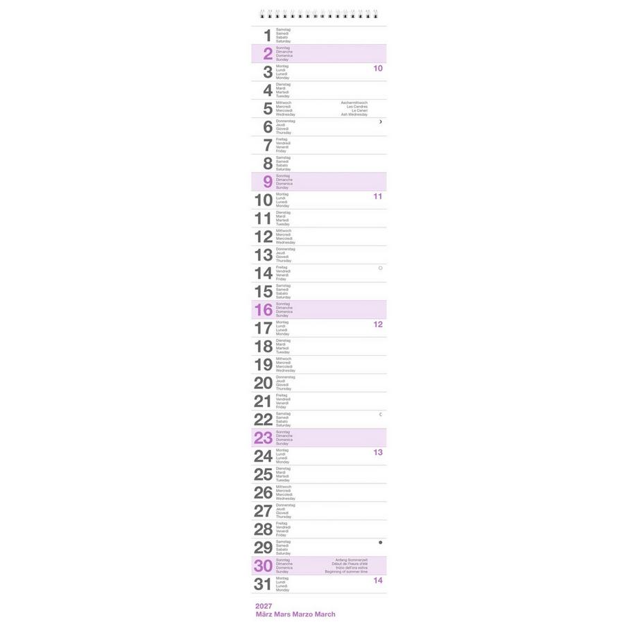 Biella Monatskalender Longus  