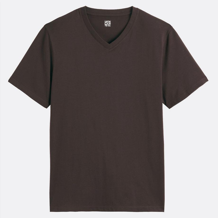 La Redoute Collections T-shirt Coton Col V Manches Courtes  