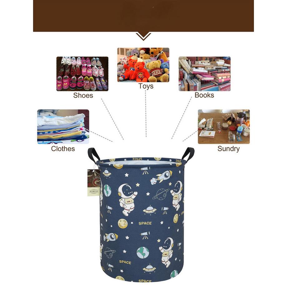 Alopini Panier à linge, grand panier de rangement léger en tissu de toile, organisateur de jouets, vêtements sales, pliable et imperméable à l'eau  