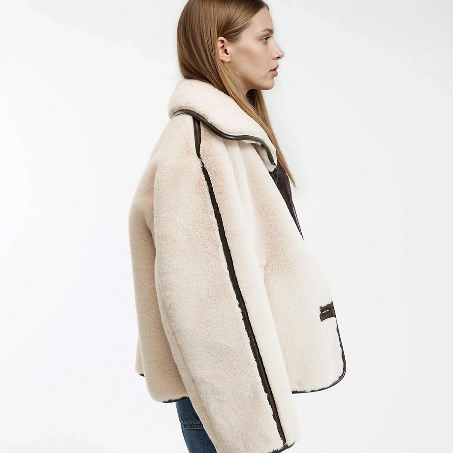 La Redoute Collections Cappotto corto soffice con chiusura a bottoni  