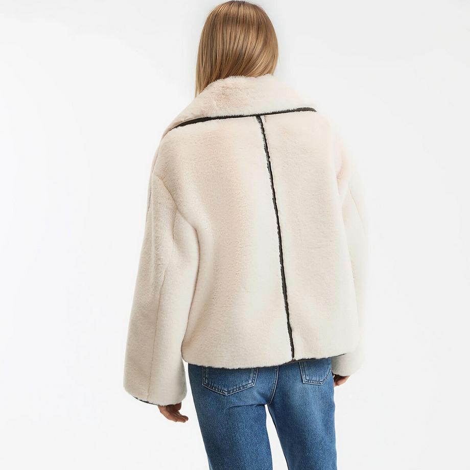 La Redoute Collections Cappotto corto soffice con chiusura a bottoni  