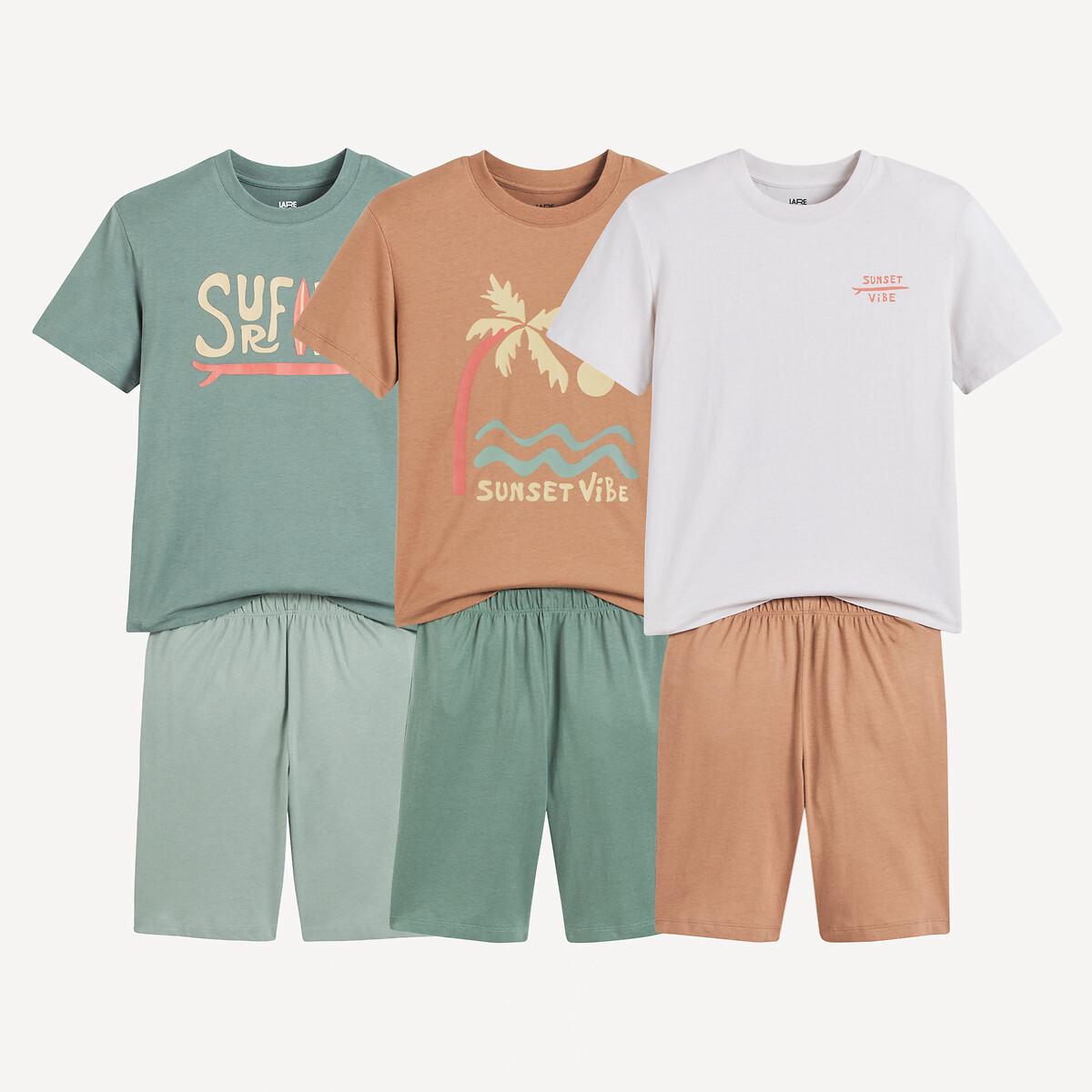 La Redoute Collections  Lot de 3 pyjashorts coton 