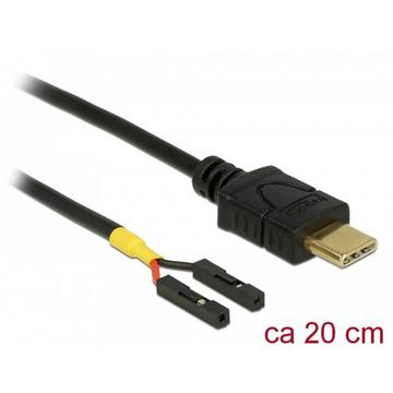 85395 USB Kabel 0,2 m USB C Schwarz