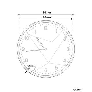 Beliani Wanduhr aus Glas Retro DAVOS  