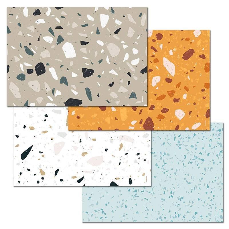 trendform Sets de table en papier TERRAZZO 4 x 12 feuilles  