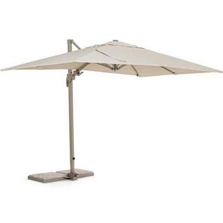 mutoni Parasol de jardin déporté Saragozza couleur sable 200x300  