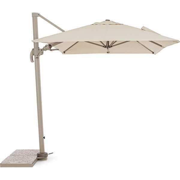 mutoni Parasol de jardin déporté Saragozza couleur sable 200x300  