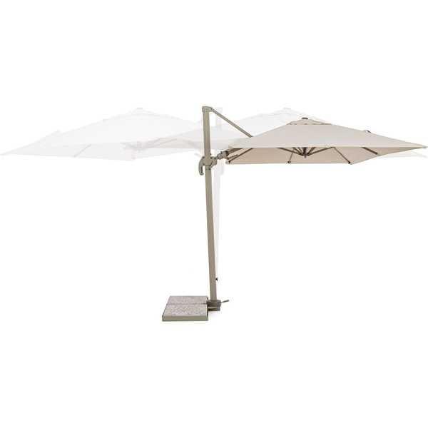 mutoni Parasol de jardin déporté Saragozza couleur sable 200x300  