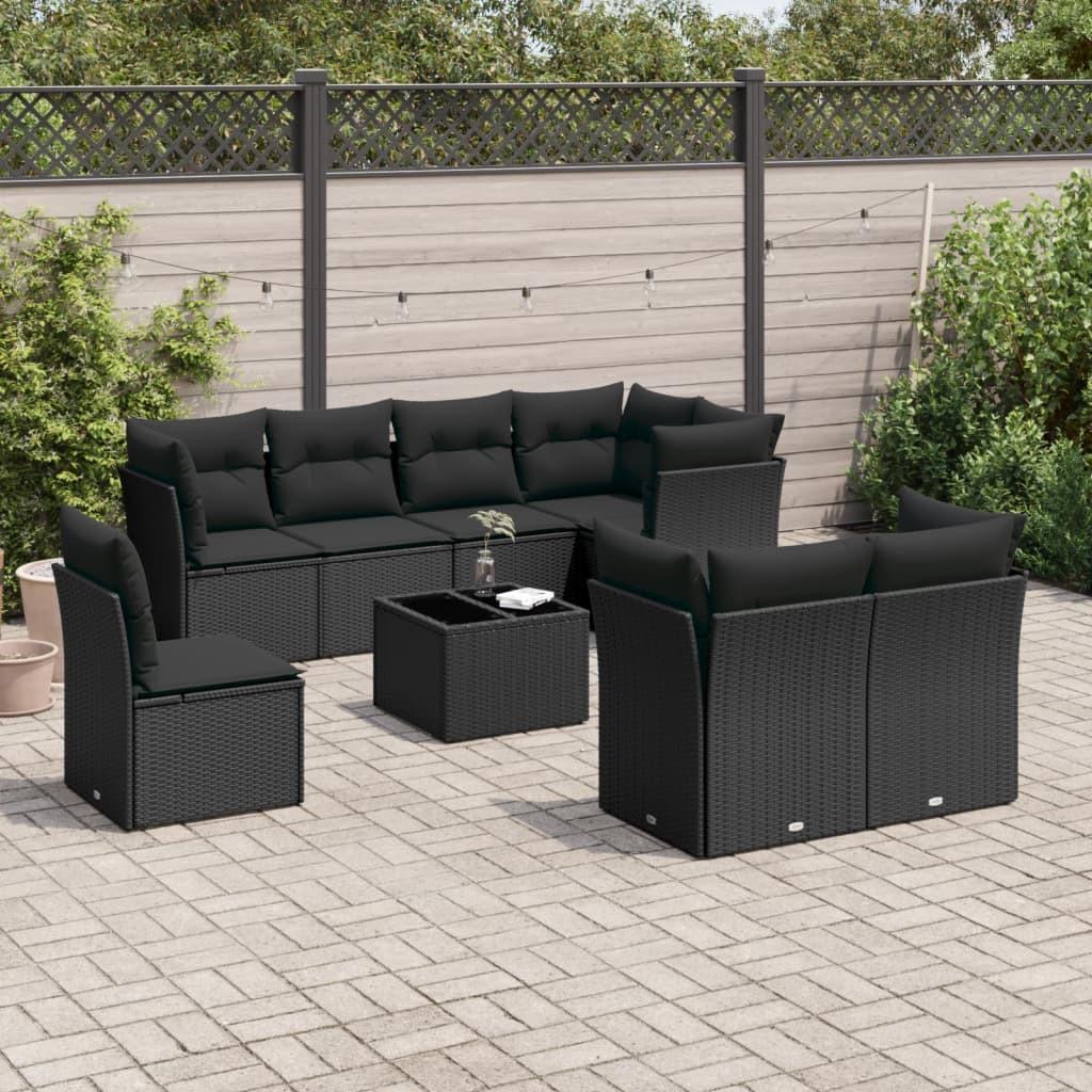 VidaXL set divano da giardino Polirattan  