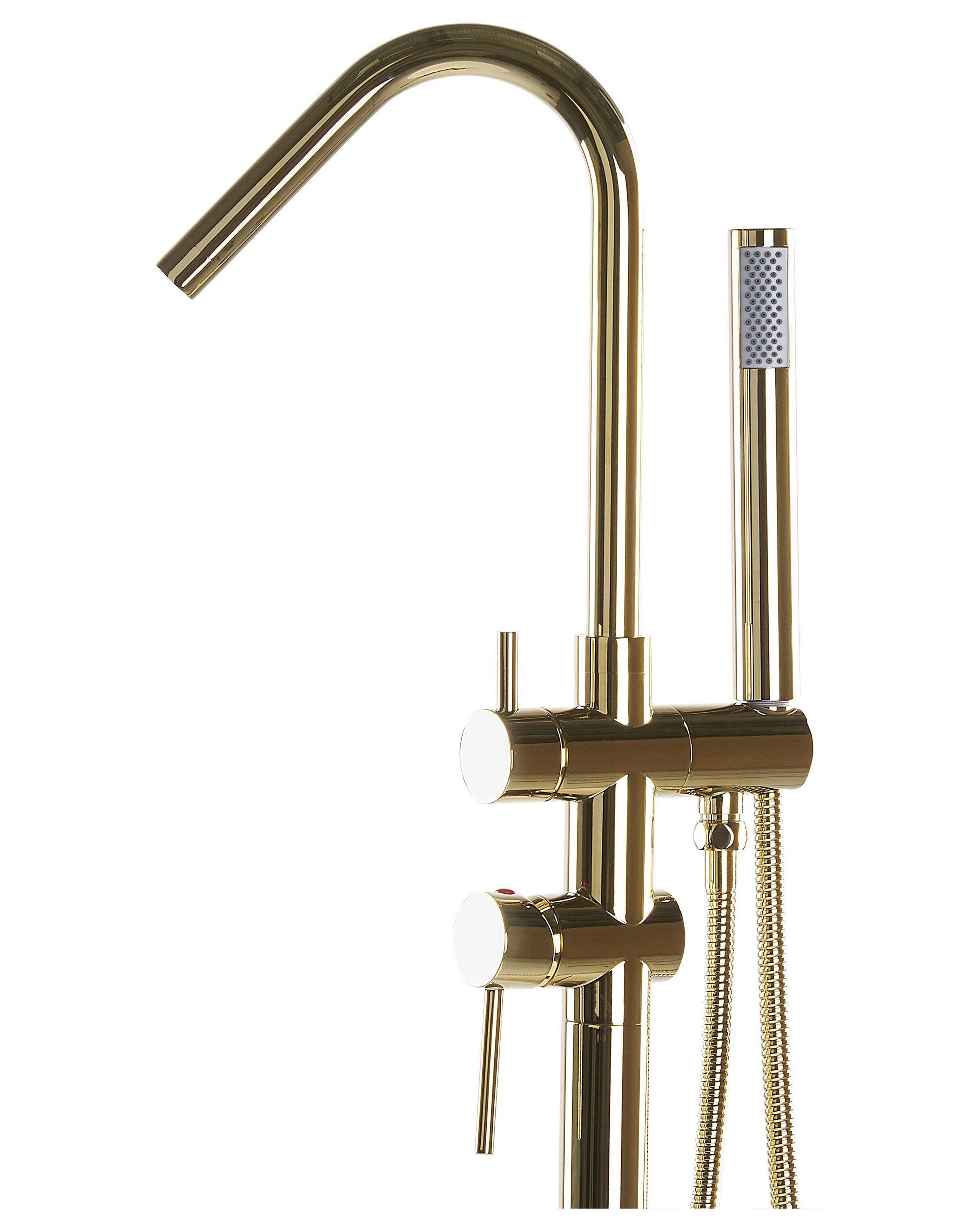 Beliani Freistehende Badewannenarmatur aus Messing Glamourös VICTORIA  