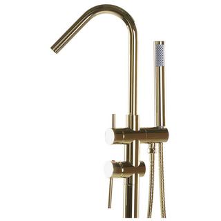 Beliani Freistehende Badewannenarmatur aus Messing Glamourös VICTORIA  