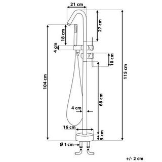 Beliani Freistehende Badewannenarmatur aus Messing Glamourös VICTORIA  