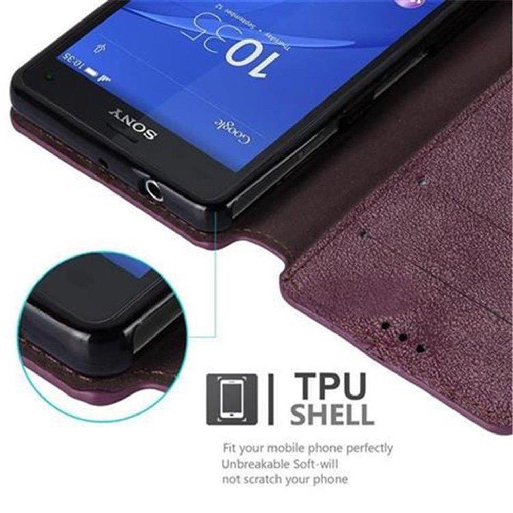 Cadorabo  Housse compatible avec Sony Xperia Z3 COMPACT - Coque de protection avec fonction de support et compartiment pour carte au design rétro 