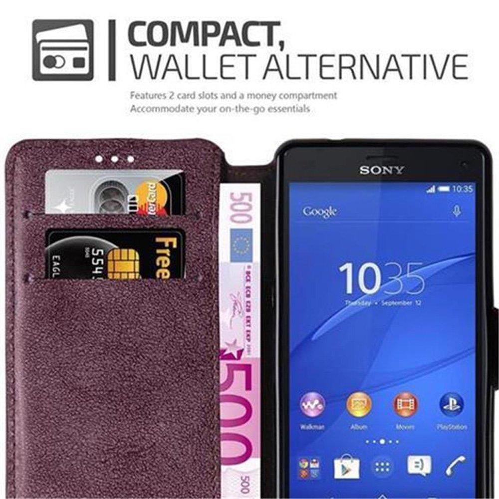 Cadorabo  Housse compatible avec Sony Xperia Z3 COMPACT - Coque de protection avec fonction de support et compartiment pour carte au design rétro 