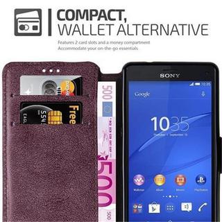 Cadorabo  Housse compatible avec Sony Xperia Z3 COMPACT - Coque de protection avec fonction de support et compartiment pour carte au design rétro 