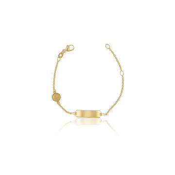 Bracelet rond forçat or jaune 750, 1,5mm, 14cm