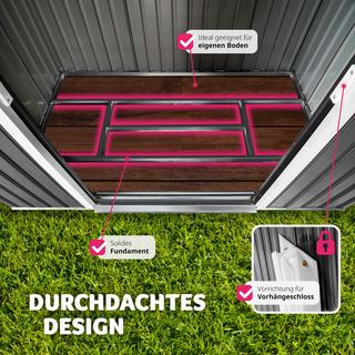 Tectake  Casetta da giardino con tetto a doppia falda 