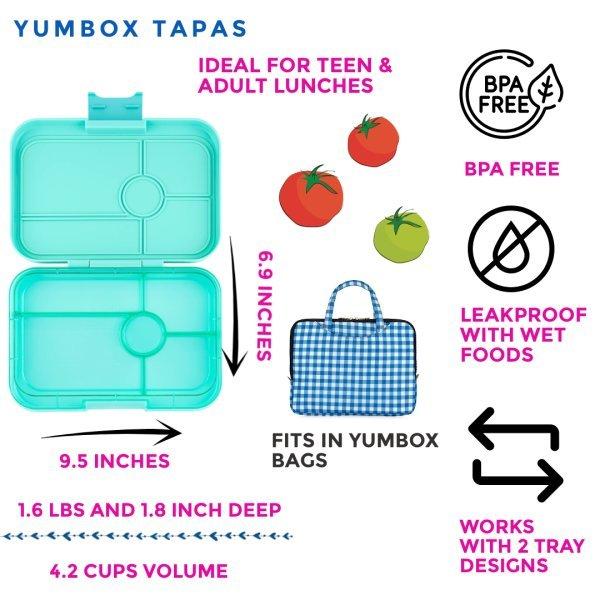 Yumbox Yumbox Tapas XL 5C Bali Aqua Aqua Znüni Lunchbox  