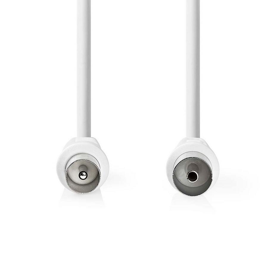 Nedis  Koaxialkabel | IEC (Koax) Stecker | IEC (Koax) Buchse | Vernickelt | 90 dB | 75 Ohm | Doppelt geschirmt | 3,00 m | Rund | PVC | Weiß | Box 