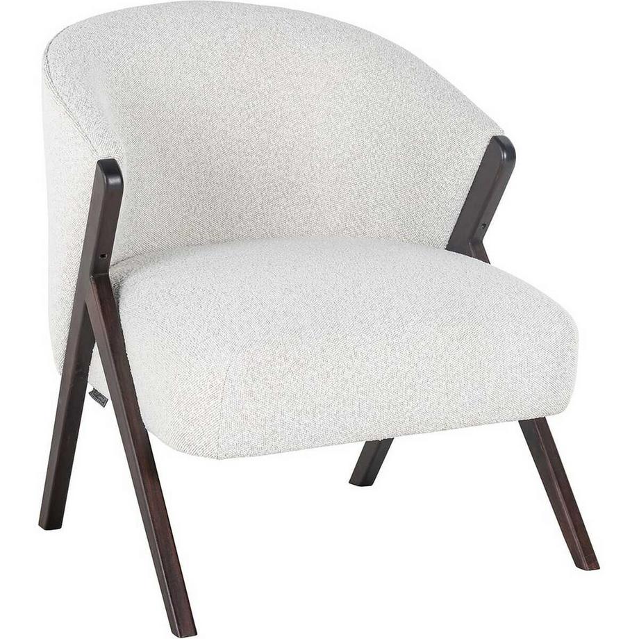 Sessel Mia weiss dunkelbraun