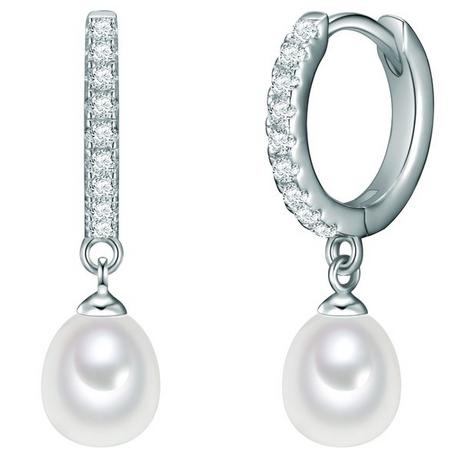 Valero Pearls  Femme Créoles en argent 