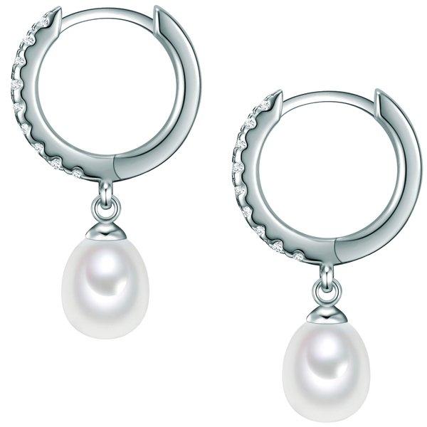 Valero Pearls  Femme Créoles en argent 