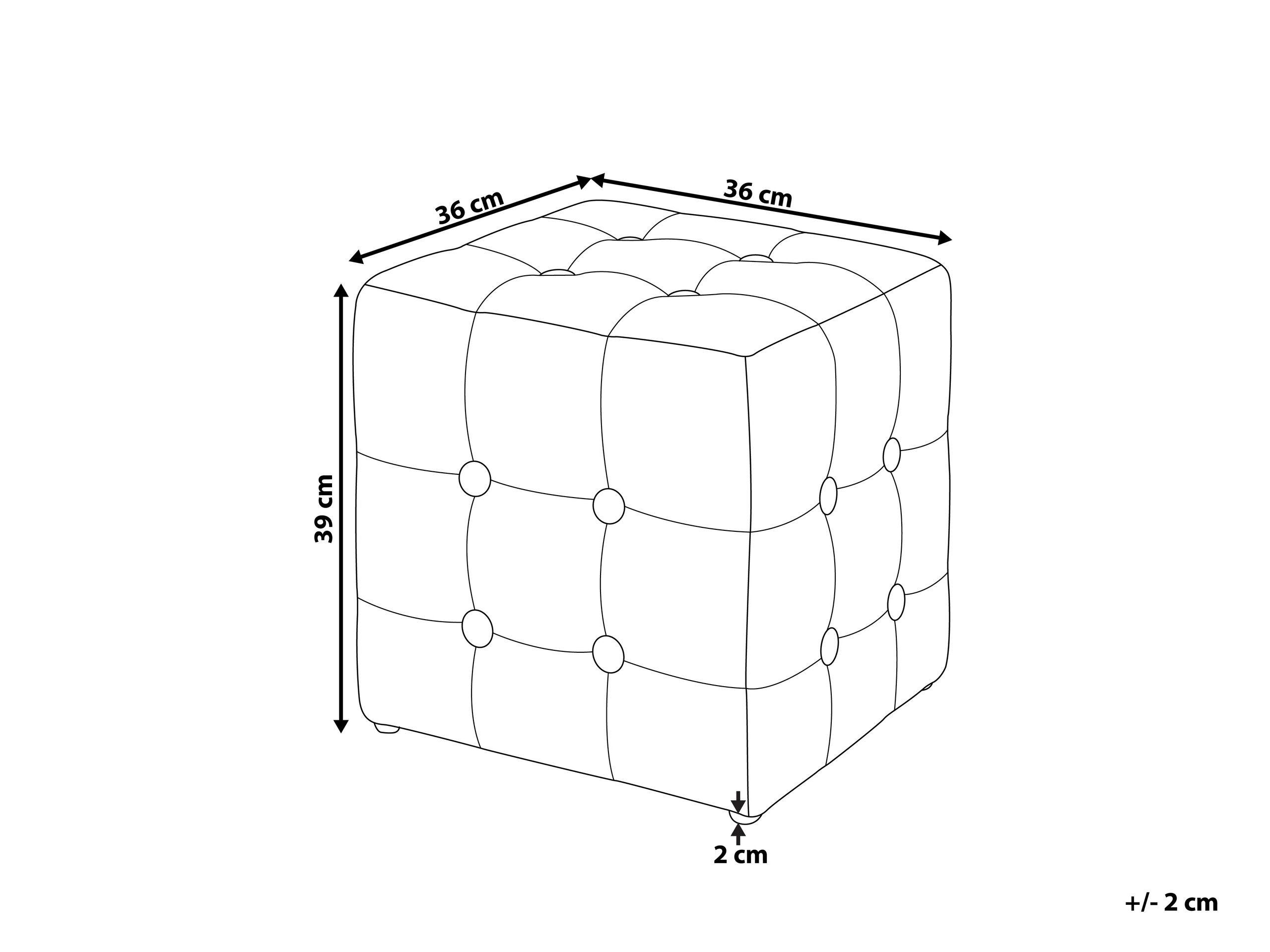 Beliani Pouf aus Samtstoff Retro WISCONSIN  