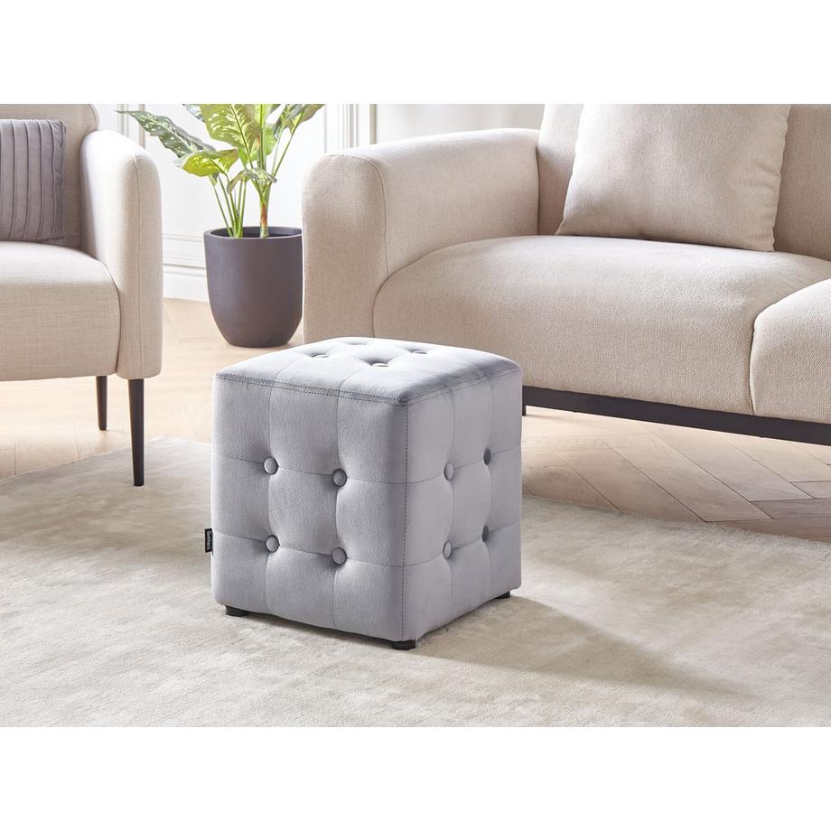 Beliani Pouf aus Samtstoff  WISCONSIN  