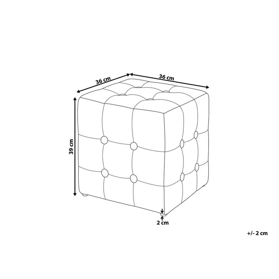 Beliani Pouf aus Samtstoff  WISCONSIN  