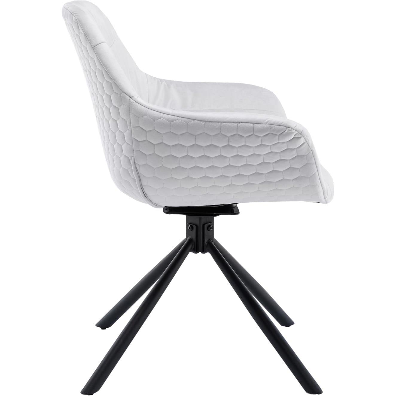 mutoni Chaise de salle à manger avec accoudoirs Gribstox gris clair  