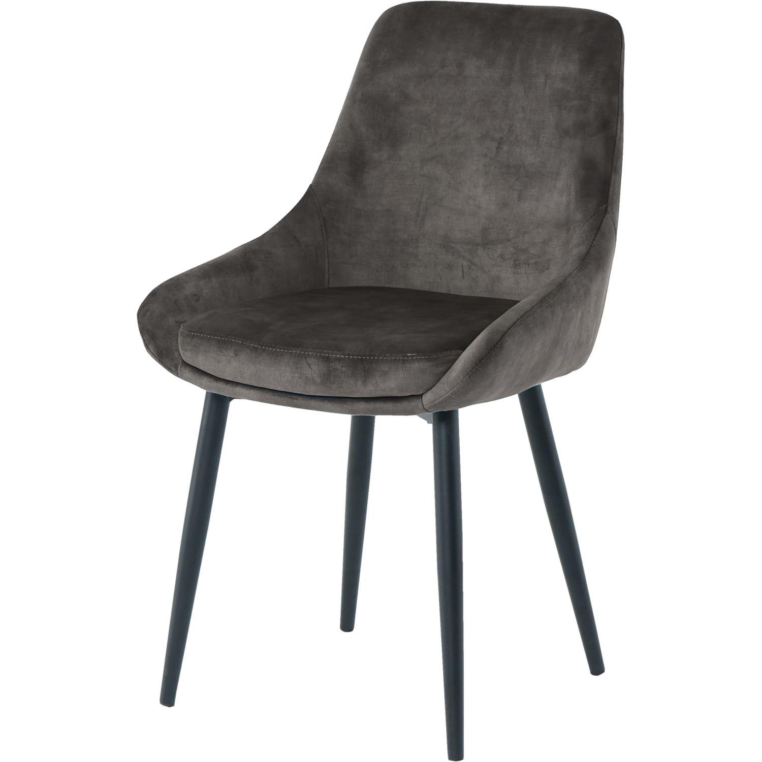 mutoni Chaise de salle à manger Jokra gris foncé (lot de 2)  