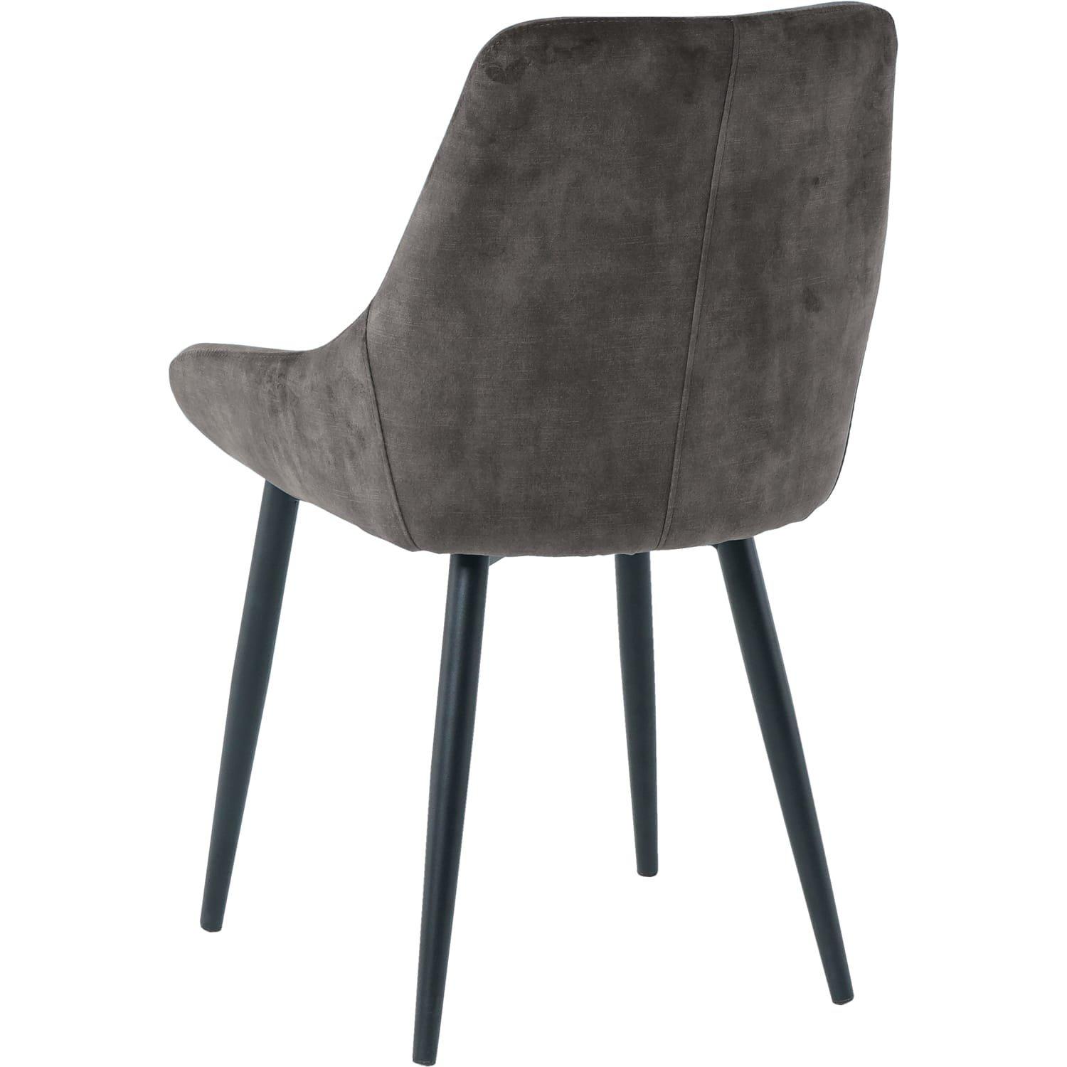 mutoni Chaise de salle à manger Jokra gris foncé (lot de 2)  