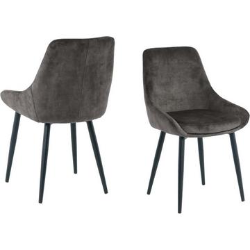 Chaise de salle à manger Jokra gris foncé (lot de 2)