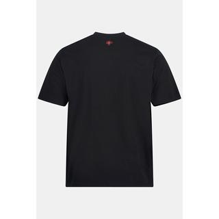 JP1880  T-shirt imprimé Diablo, col rond et manches courtes noir 