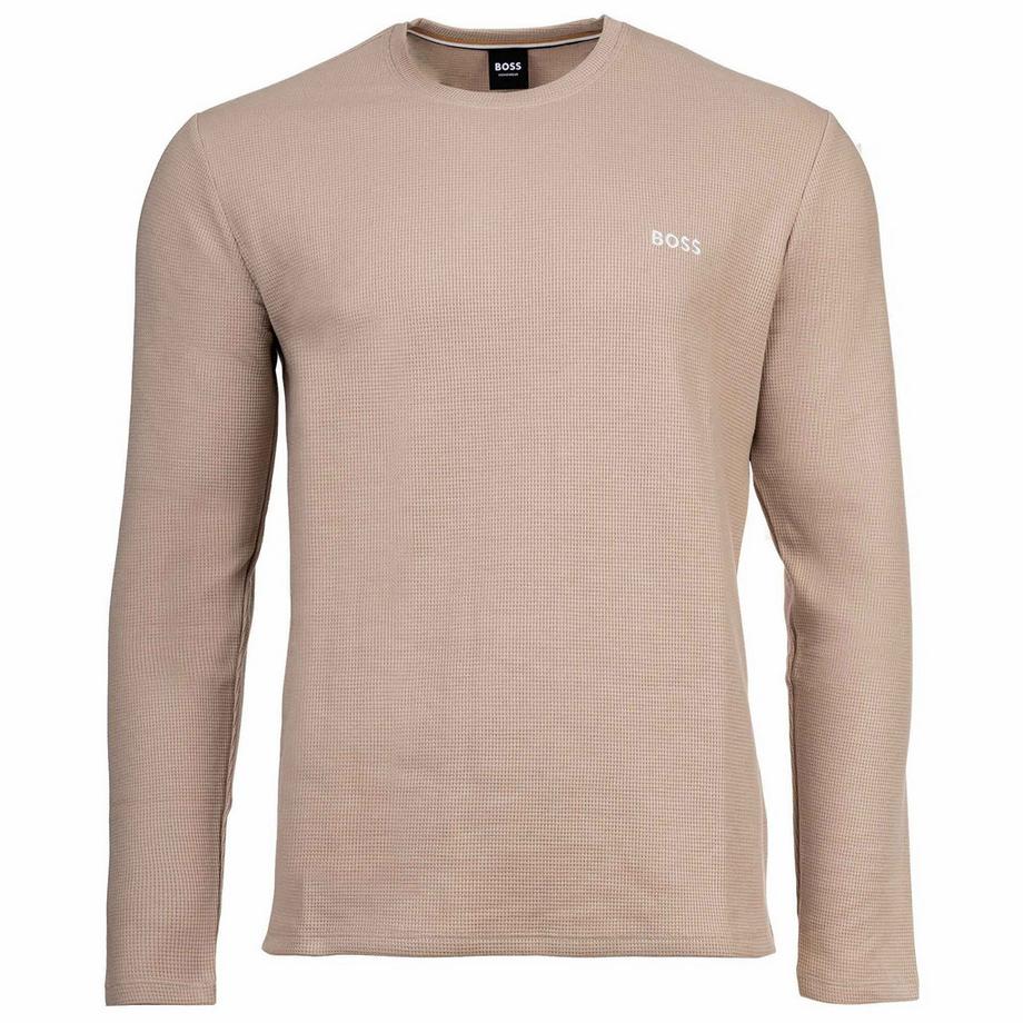 BOSS Waffle Longsleeve Pack de 1 Coupe Confortable  