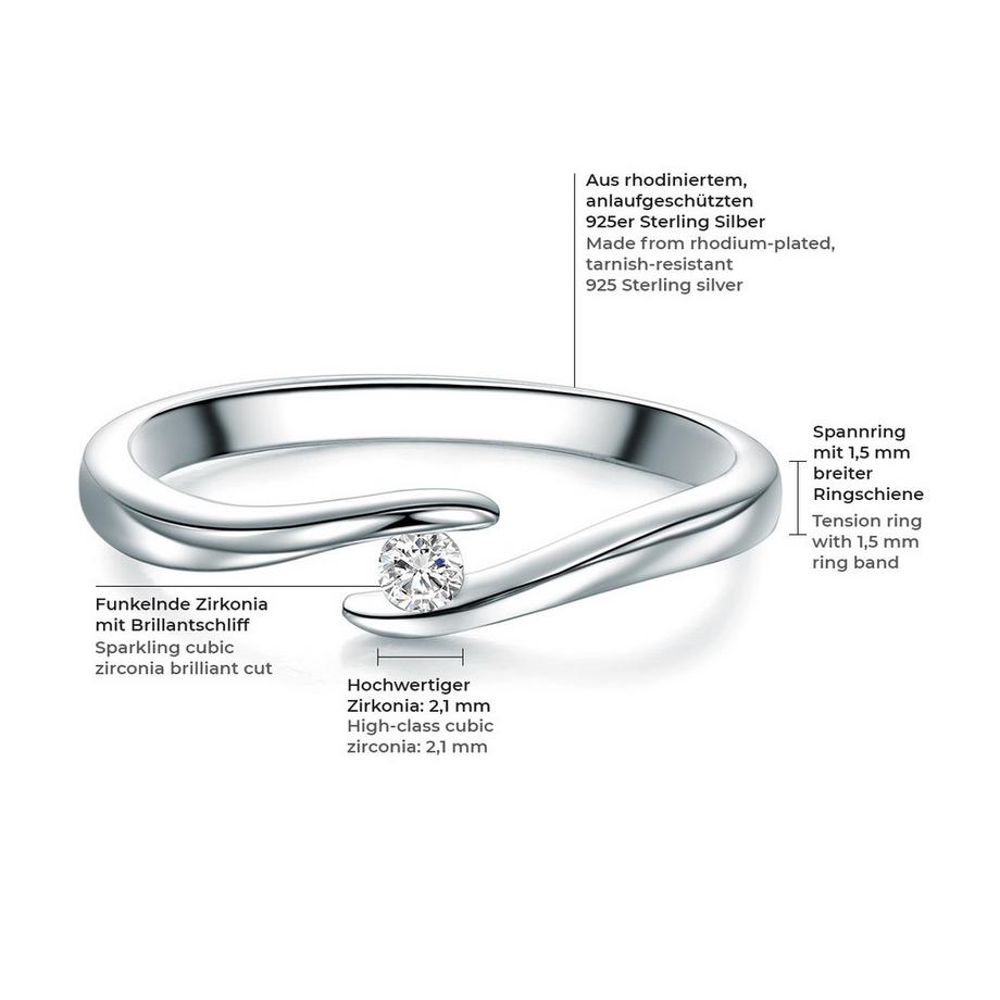 Rafaela Donata  Ring Sterling Silber Zirkonia weiß 